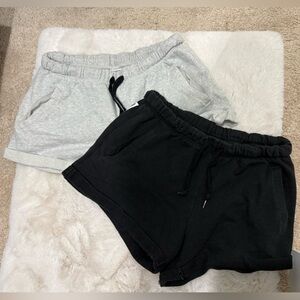 PINK Victoria's Secret Black and Gray Athletic Shorts